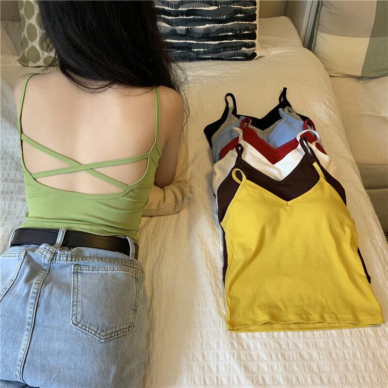 クロスバックキャミソールを備えたスリムでセクシーなトップスを備えた2020年春の新バージョンのネット赤外線ウェア 1号婦人38369058732