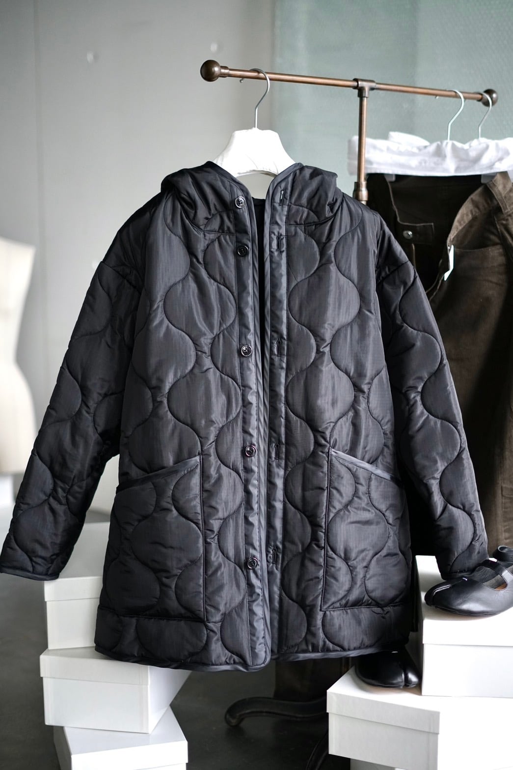 HYKE / N/C TYPE M-48 FIELD COAT(BLACK, OLIVE DRAB) | JUQUI Online