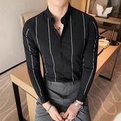 slim striped shirt tops 00079