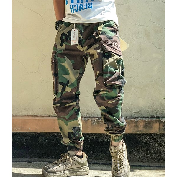 Side pocket design pants P177