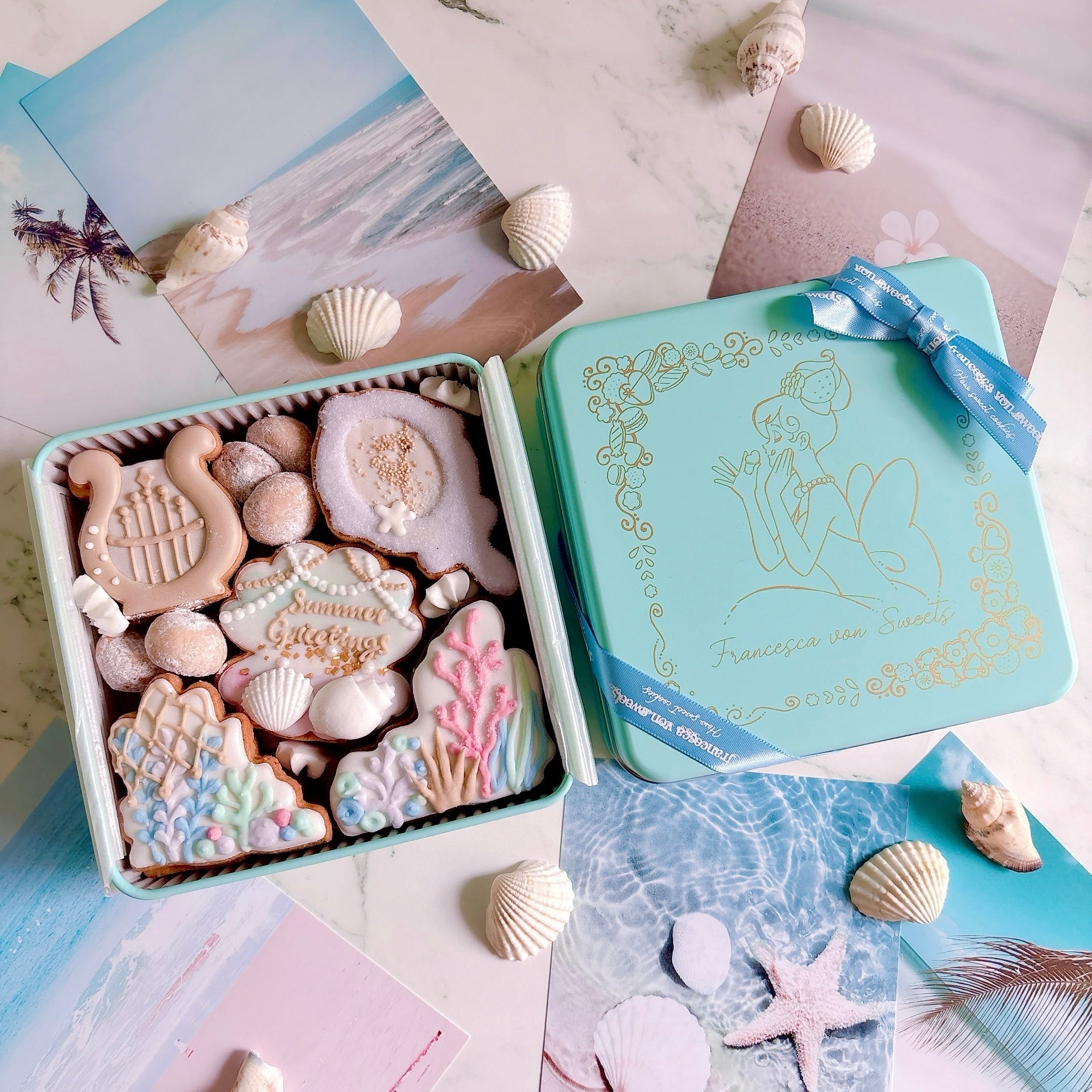 MERMAID TREASURES アイシングクッキー缶 | Francesca von Sweets