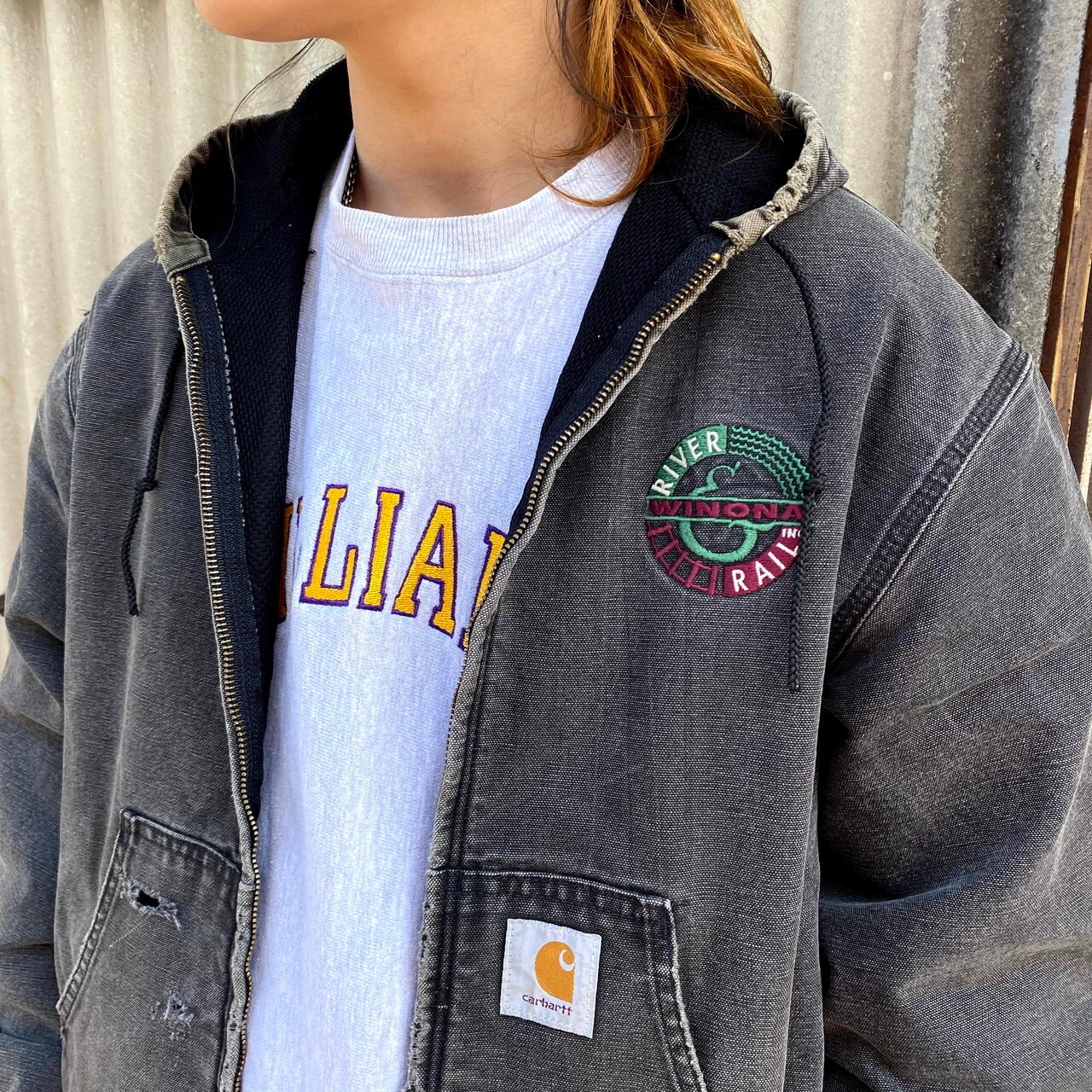 Carhartt カーハート 刺繍入り ダック地 アクティブジャケット ワーク  
