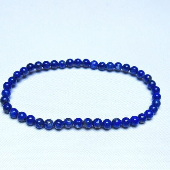 ラピスラズリ ブレスレット 4mm 一点物 メール便可 [M便 1/10] 111-48370