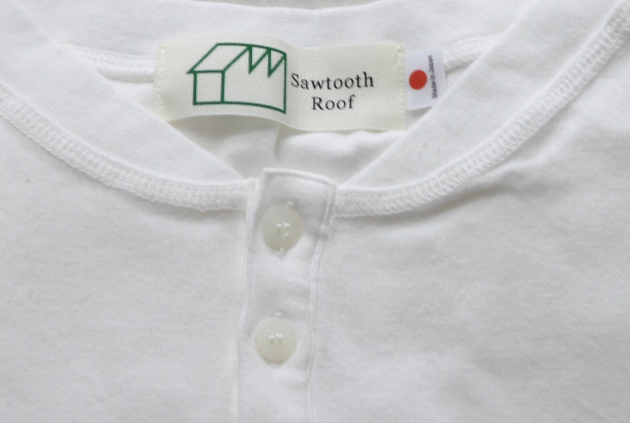 ヘンリーネックtシャツ インド綿コーマ糸 Sawtooth Roof