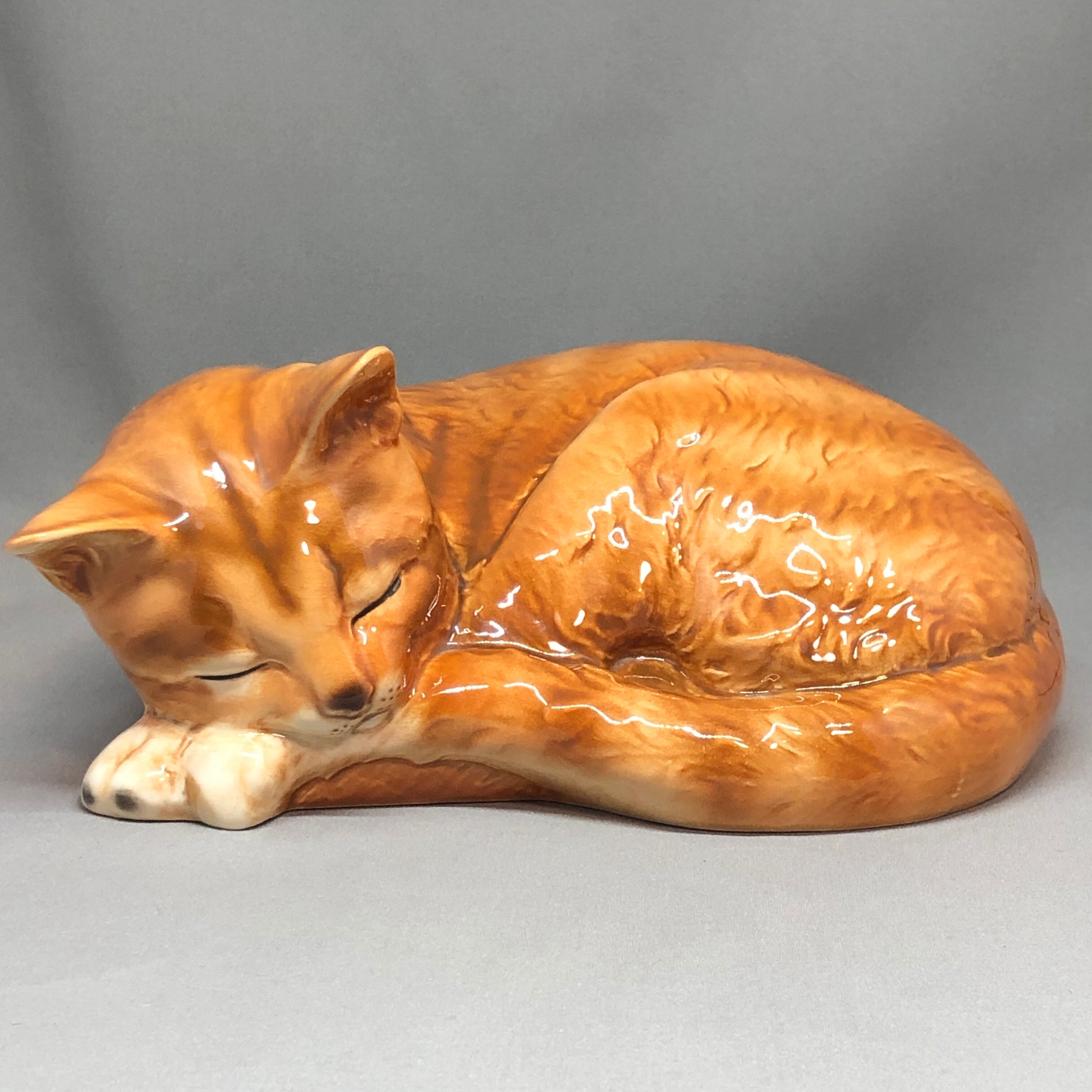 ドイツ Goebel ゲーベル 眠り猫 茶虎猫 | アンティーク ビンテージ雑貨