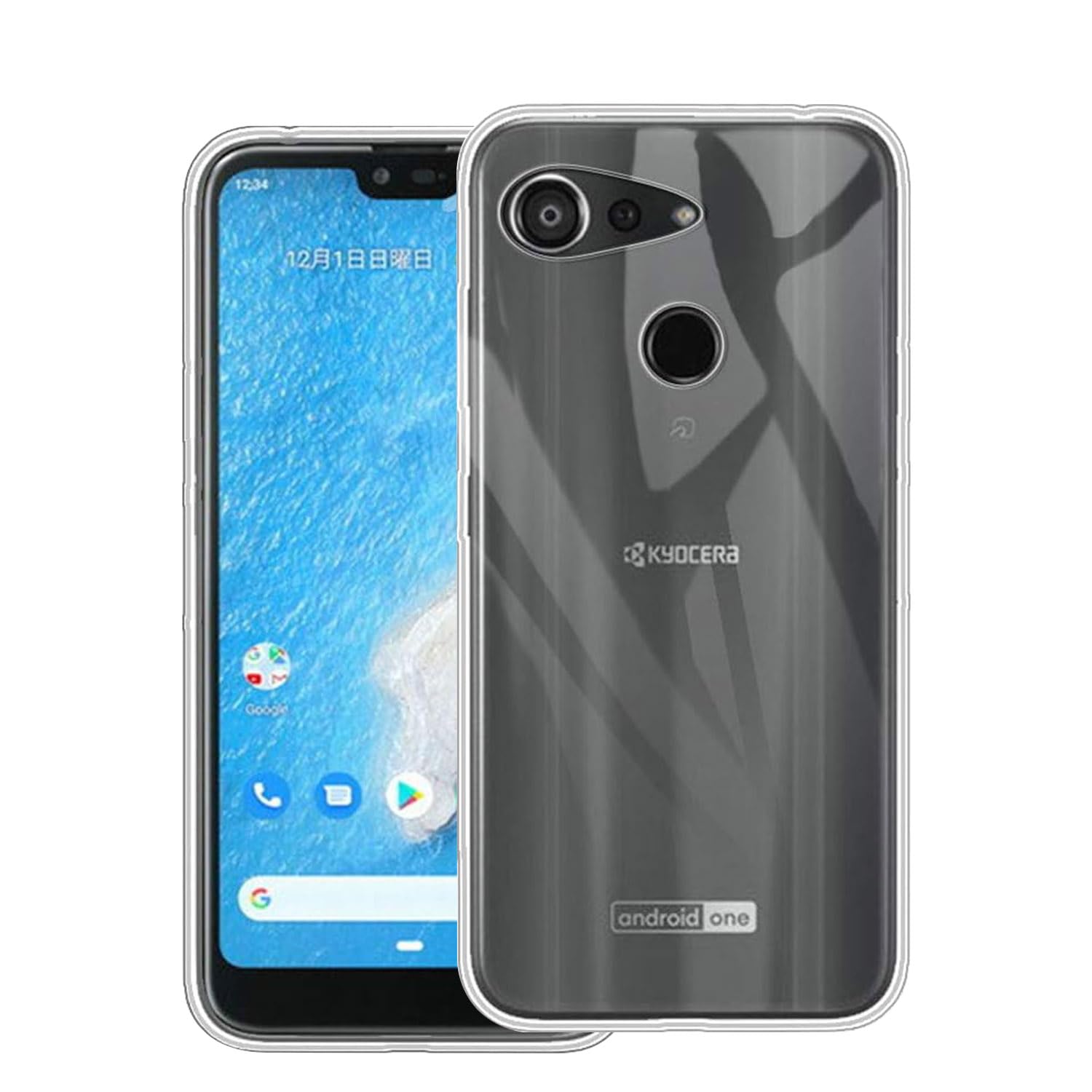 対応 Android One S6 用の 保護ケース カバー背面 【耐衝撃 エアバッグ 滑り止め すり傷防止 薄型 軽量 シェル スリム 携帯便利】TPU透明シェル ンプロテクター シェル
