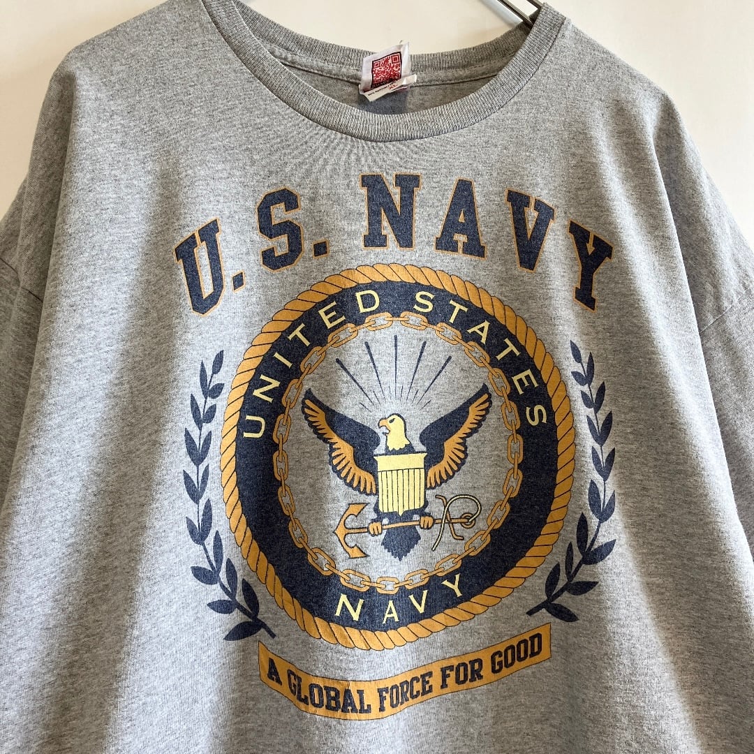 ヴィンテージ 古着 アメリカ製 プリントTシャツ US NAVY 霜降り