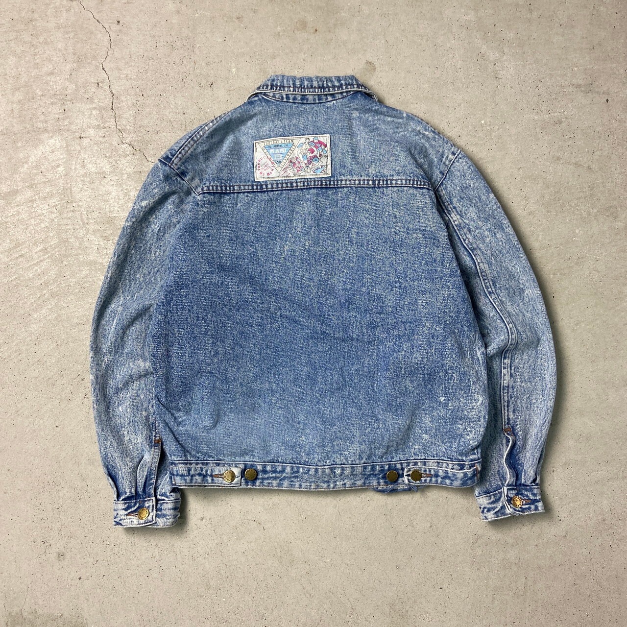 80年代〜 ユーロ MAMI B PARIS デニムジャケット ワッペンデザイン 