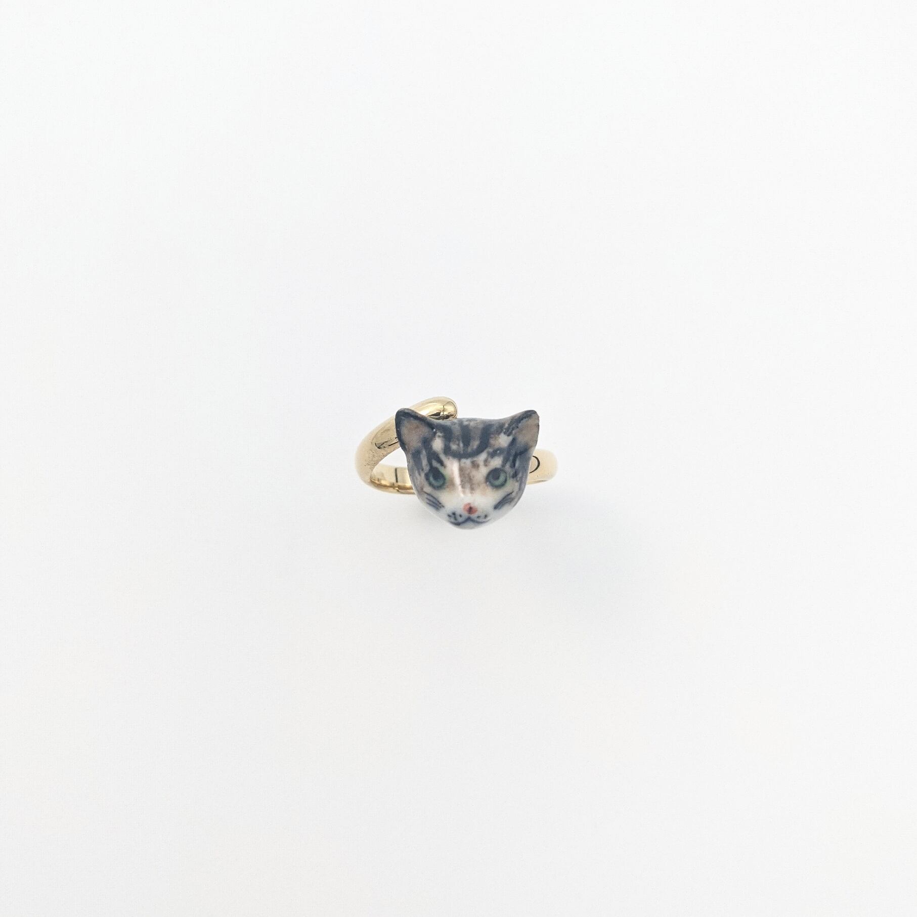 【Nach】 Tabby cat face ring