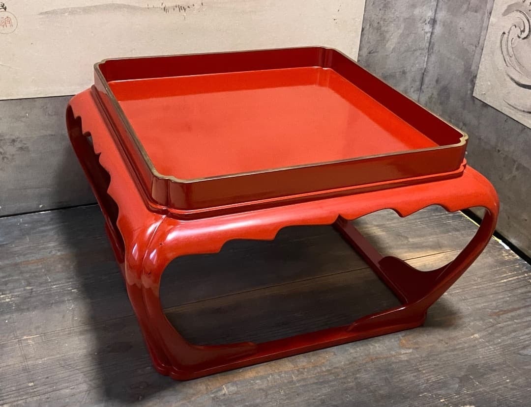 能登蔵出し プリミティブな 輪島塗 朱漆 大片口 / 漆器 インテリア 花器 megurumeguru