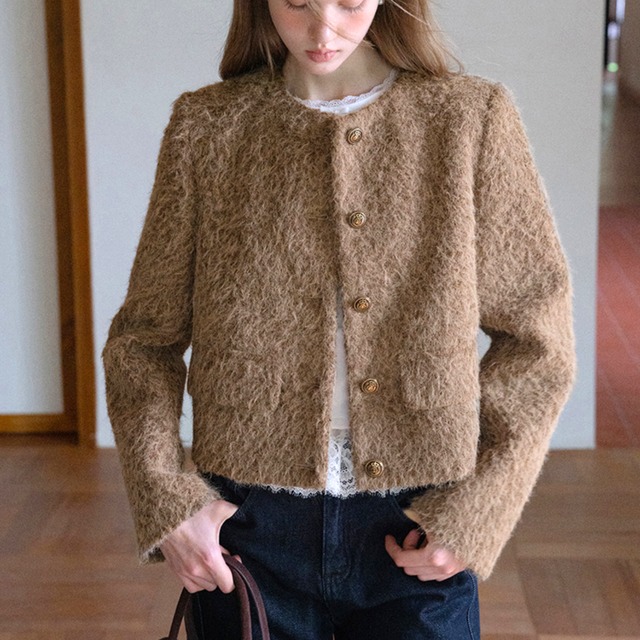 french wool short jacket