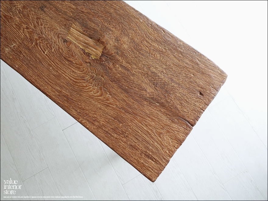 オールドチーク 総無垢 座卓 座敷机 一枚板テーブル 一点物