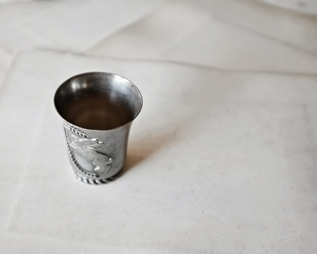 フランス 銀のうさぎとゴブレット シルバープレート アンティーク