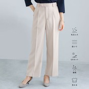 【 やわらかく品よく 】 ソフトウーリッシュ・ワイドストレートパンツ（776501）