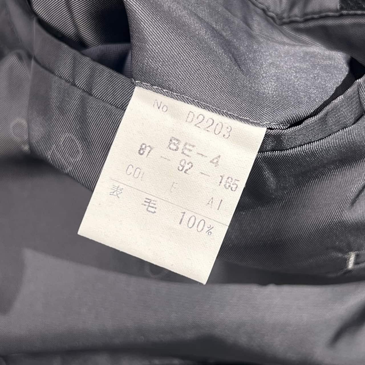 80s Christian Dior MONSIEUR クリスチャンディオール 刻印ボタン 2B テーラードジャケット 87-92-165/ダークグレー メンズ  ビンテージ