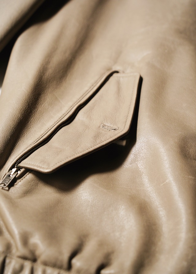 00’s LOUIS VUITTON zip up clafskin leather jacket