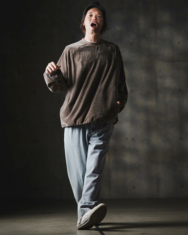 【GLIMCLAP】ベロアファブリック プルオーバー　(19-015-gla-cf)