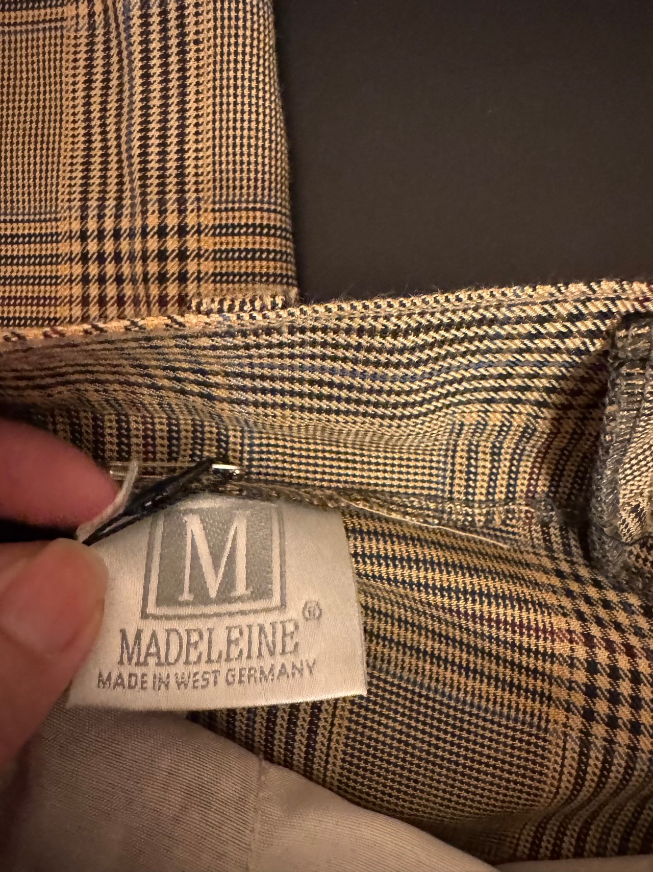 1980's MADELEINE Vintage West Germany チェックスラックスパンツ