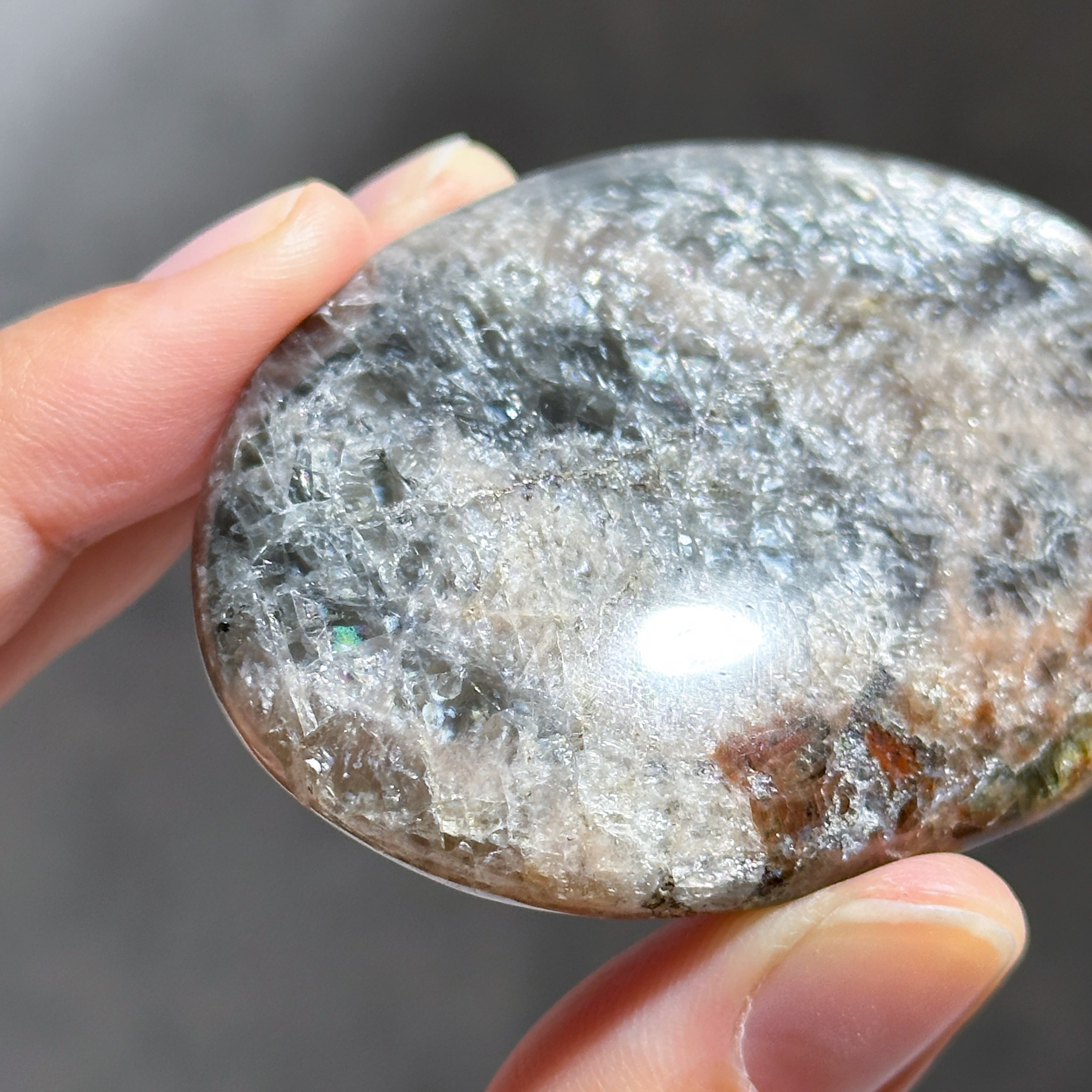 ブラックムーンストーン パームストーン14◇ Black Moonstone ◇天然石