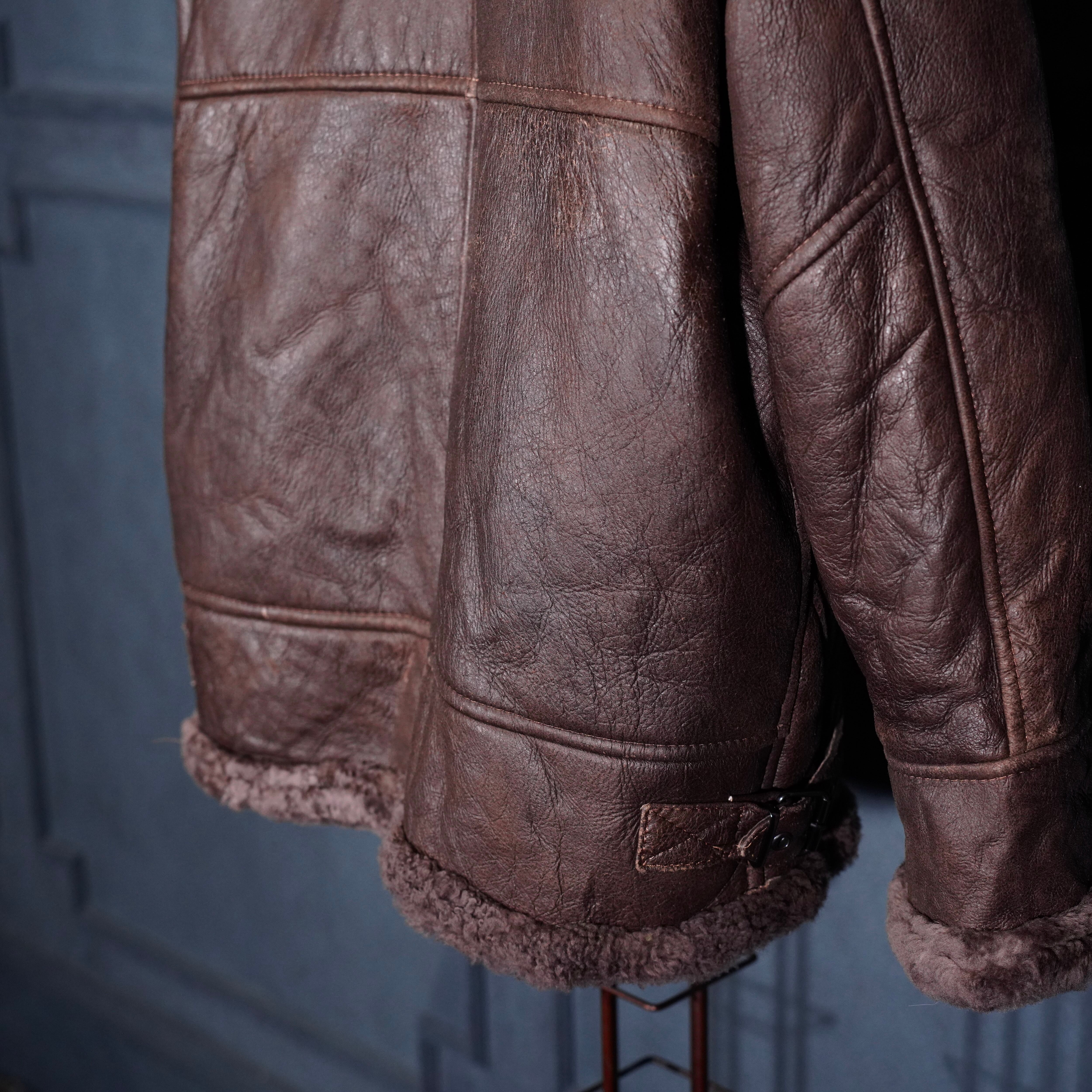 EU VINTAGE B-3 TYPE MOUTON LEATHER ZIP UP BLOUSON/ヨーロッパ古着B3