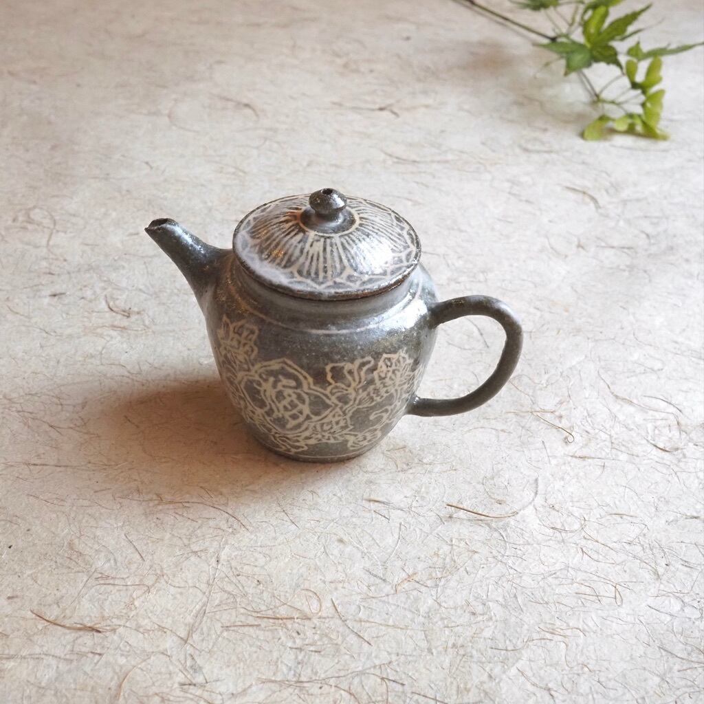 土本訓寛・久美子/象嵌 茶壺 福寿