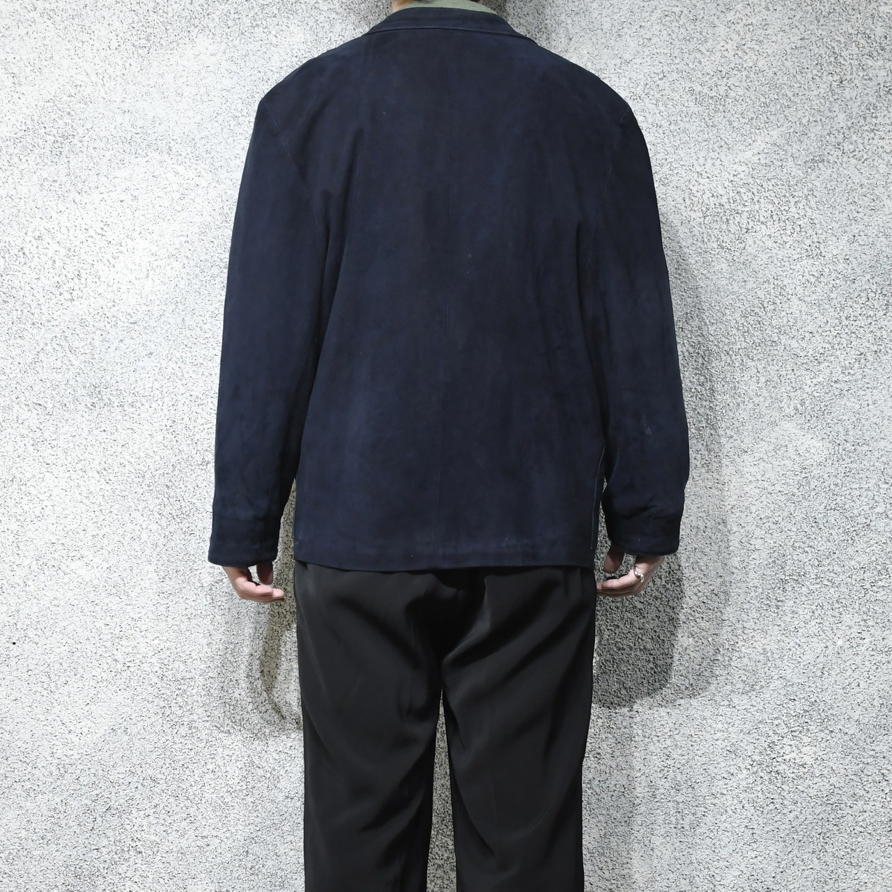 special goat suede leather tailored jacket