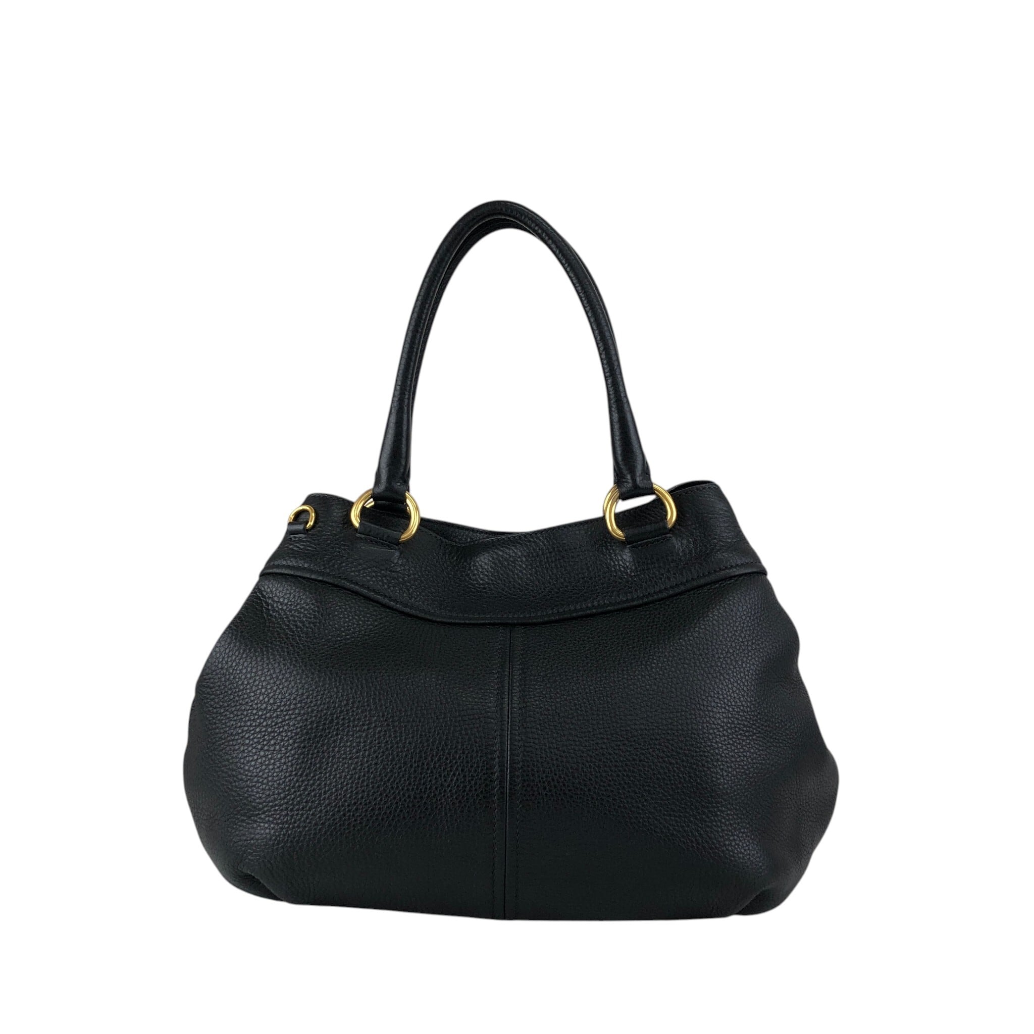 PRADA プラダ ショルダーバッグ ブラック ロゴ レザー vintage