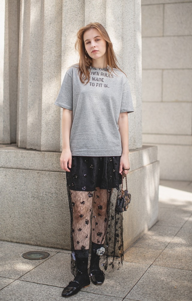 （select）ロゴTシャツ（ホワイト・グレー）