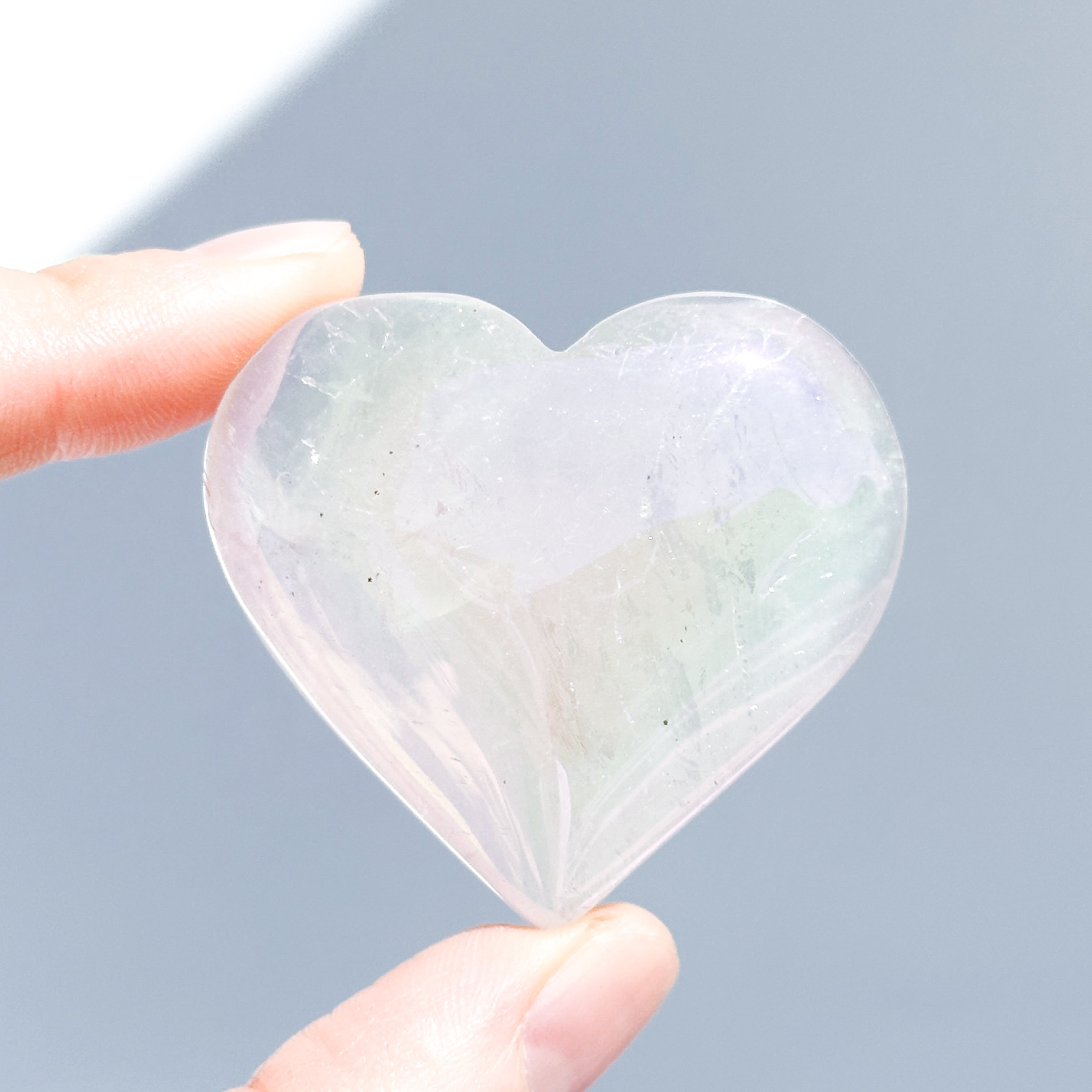 エンジェルオーラハートローズクォーツ 178g 天然石 パワーストーン ♡エンジェルオーラローズクォーツ ハート82♡ Angel Aura Rose Quartz