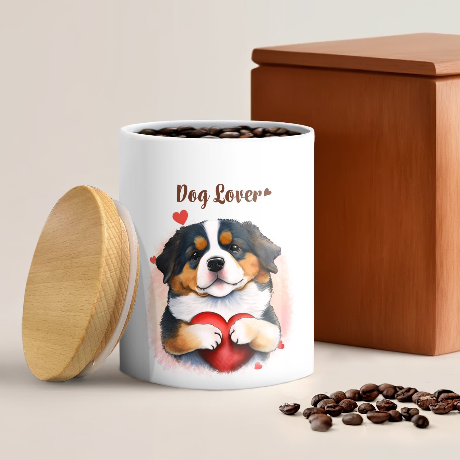 キュンです バーニーズマウンテン 】 キャニスター 保存容器 お家用