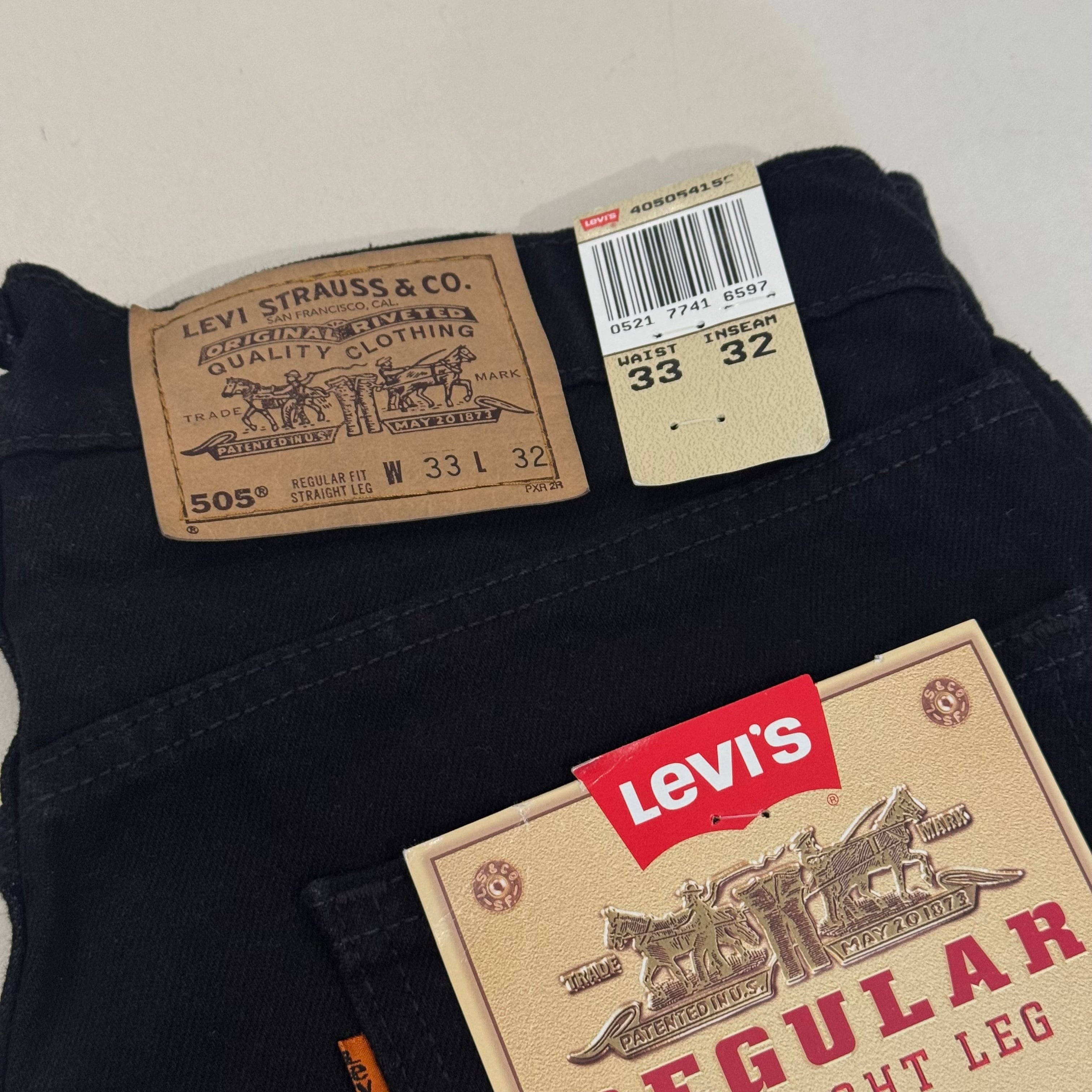 90s LEVI'S 505 BLACK DEAD STOCK!! | BerBerJin Yuhodo