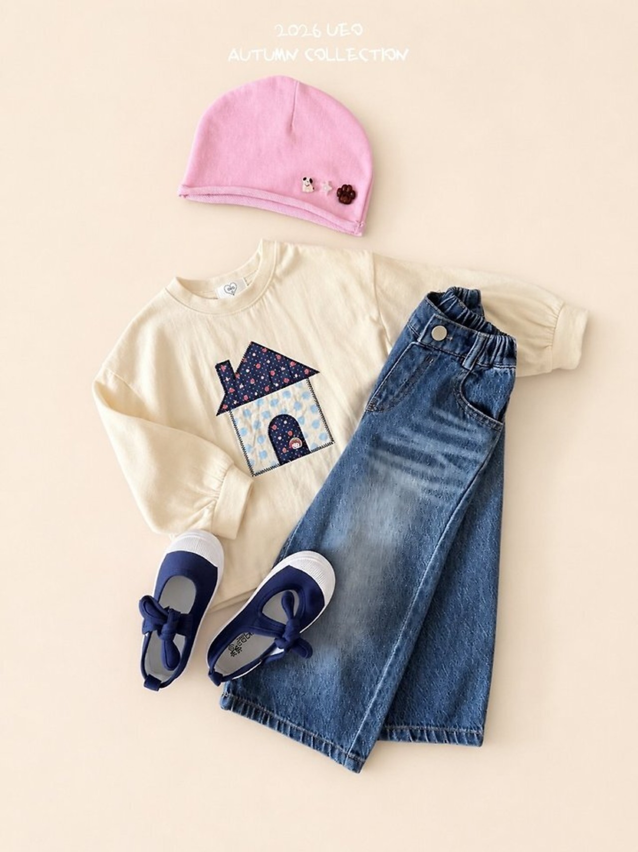 韓国子供服 / ÜEO / わんちゃんニットビーニー / 秋服 *FREE*