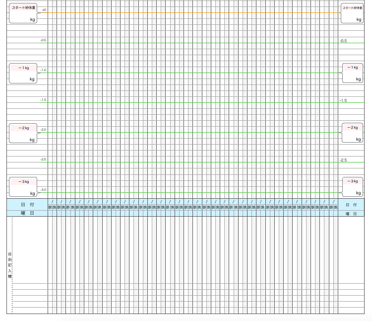 Numbers ダイエットカレンダー 1ヶ月 てんぷれ工房 Numbers ダイエットカレンダー 1ヶ月 てんぷれ工房