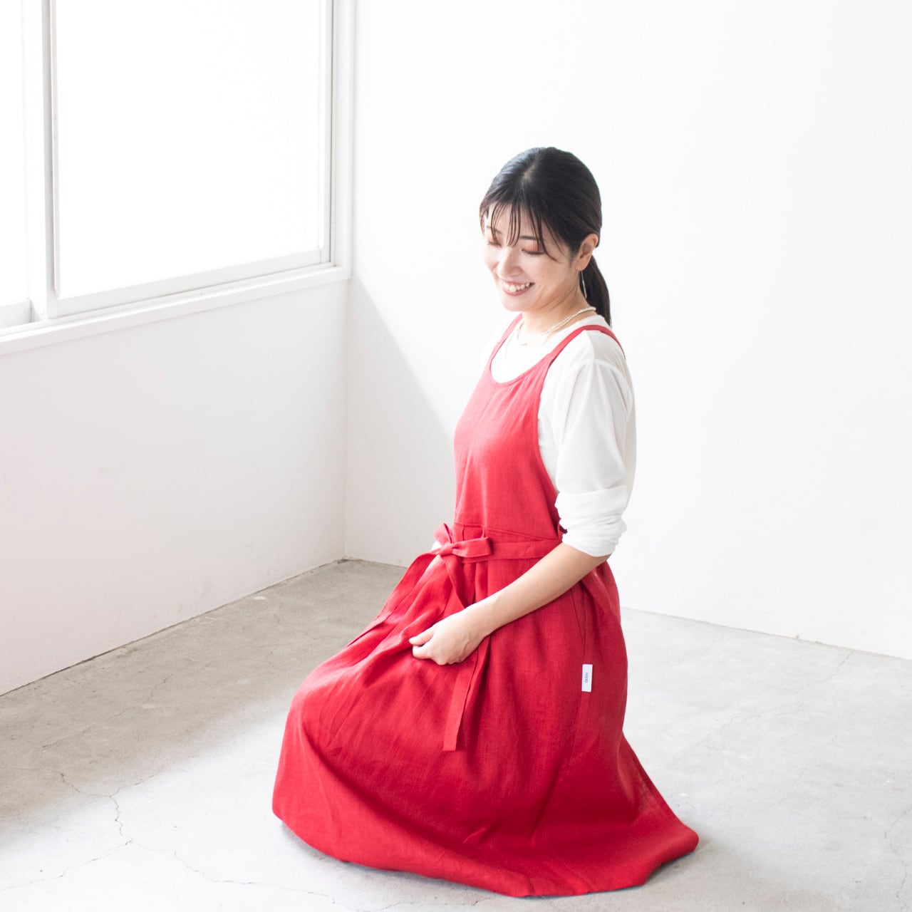 ワンピースエプロン【レッド】 | Ha10 Online Store