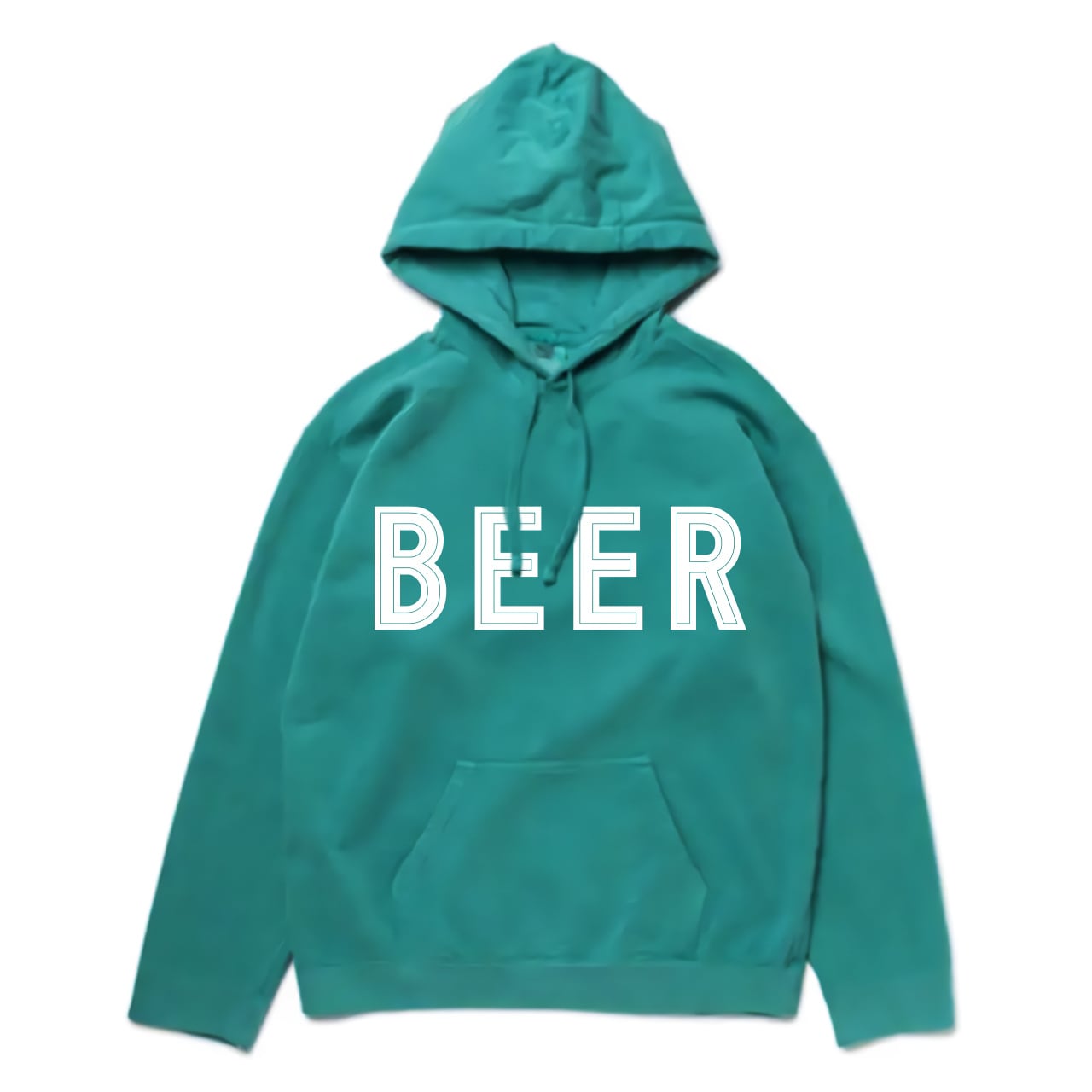 BEER ピグメントパーカ グリーン