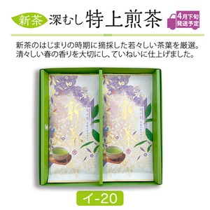 2024年静岡新茶　特上煎茶　100ｇ袋×2本セット【イ-20】