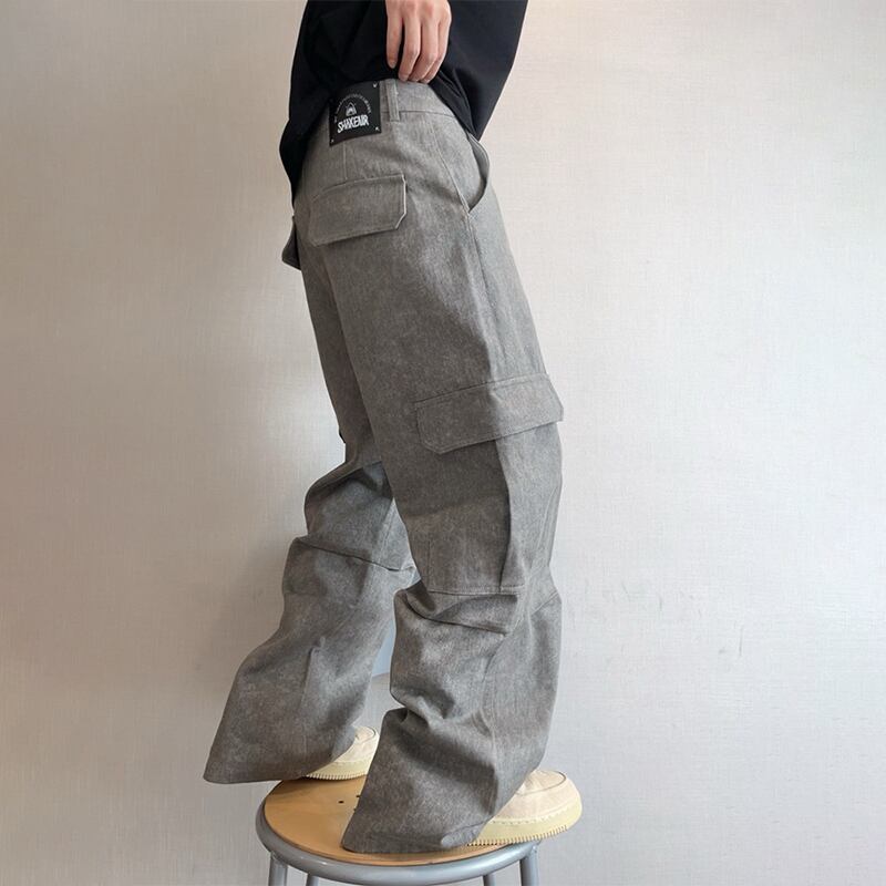 dannyandzeeグレービッグポケットカーゴパンツ | mblueshop