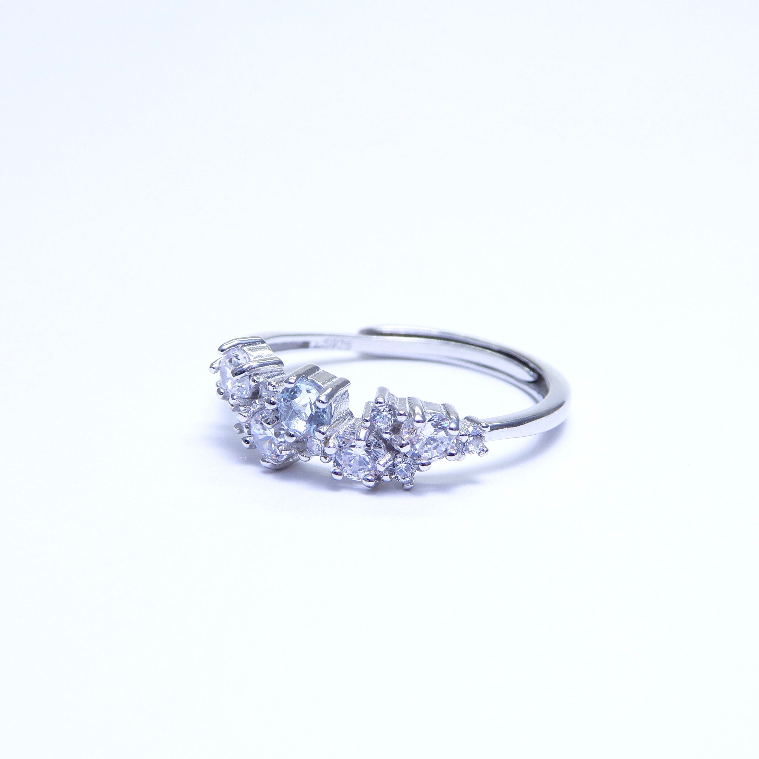 リースRing♦︎アクアマリン♦︎WGカラー《0080》