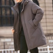 フード付き ヒップ丈 ダウンジャケット af0061