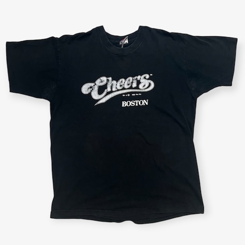 90s|FRUIT OF THE LOOM|“Cheers BOSTON” プリントTシャツ|USA製 1993コピーライト フェードブラック|B