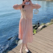 Knit Patchwork Dress 5040