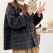 2色／ペタルカラーチェック柄コート ・12499