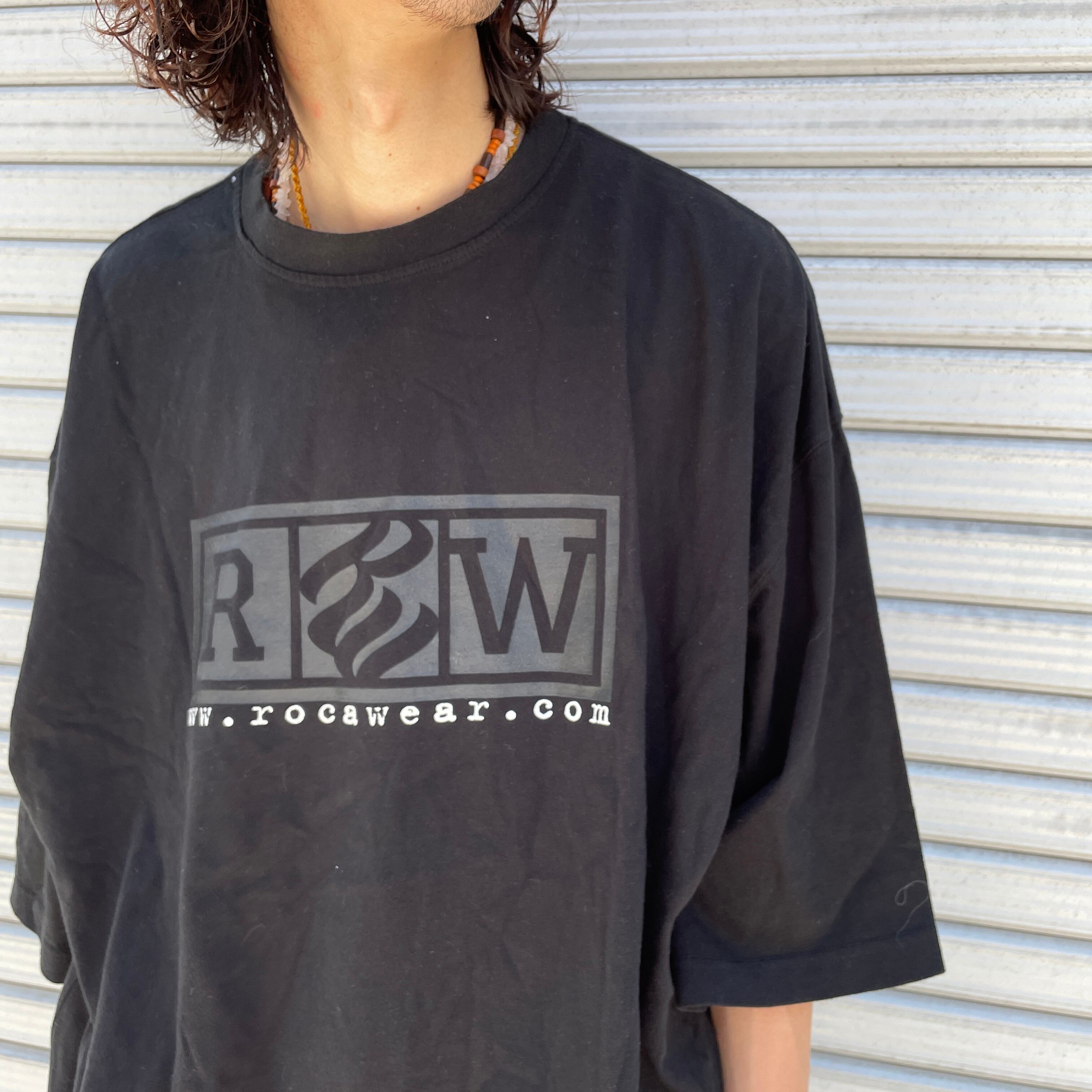 送料無料』Roca wear ロカウェア 両面ロゴプリントTシャツ XXL 黒 ...