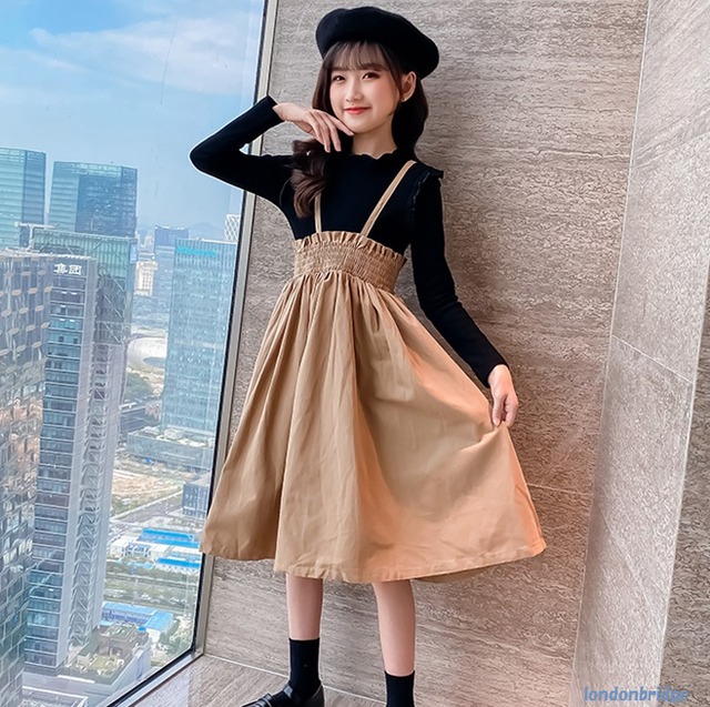 【大人顔負けセットアップ☆キッズ トップス スカート】セットアップ キッズ 女の子 子供服 子どもサイズ スカート トップス サロペット フレアスカート シンプル かわいい 2点セット 上下セット 120cm-170cm お呼ばれ 送料無料