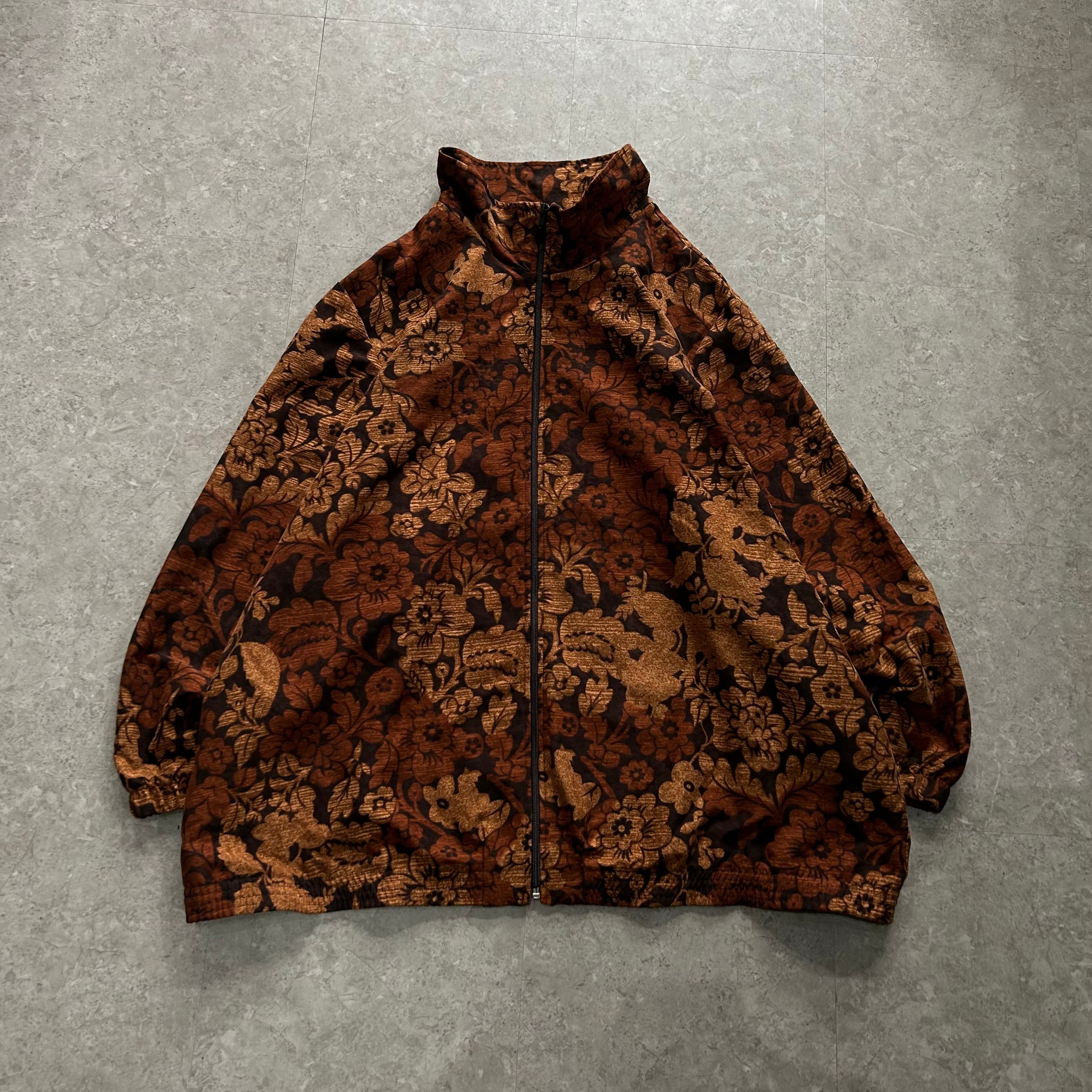 old BLAIR " fallen leaves pattern zip up blouson【仙台店】
