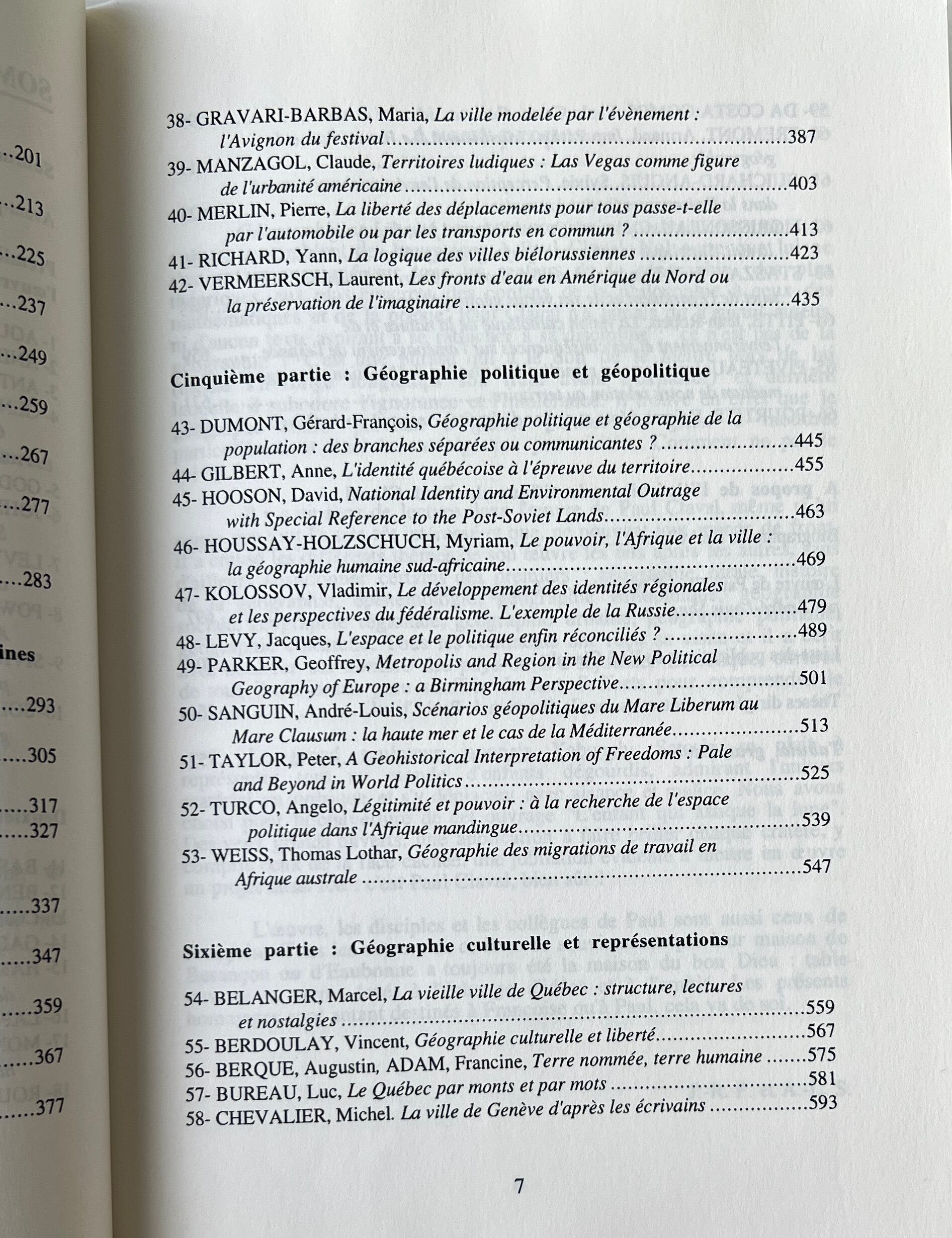 Geographie et Liberte: Melanges en hommage a Paul Claval / Jean-Robert Pitte, Andre-Louis Sanguin / L'Harmattan
