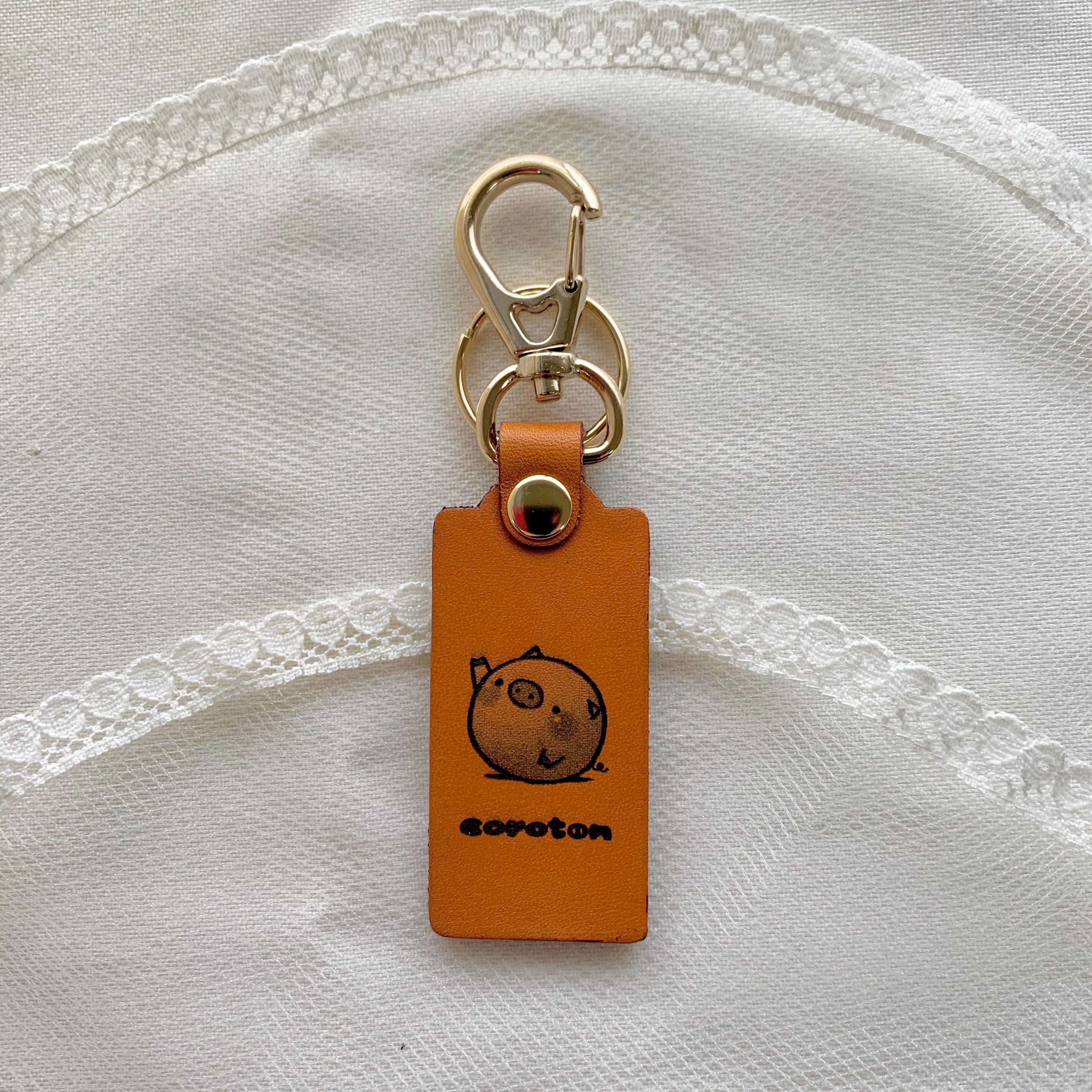 キーホルダー(皮)(ころとん) | NIKOH