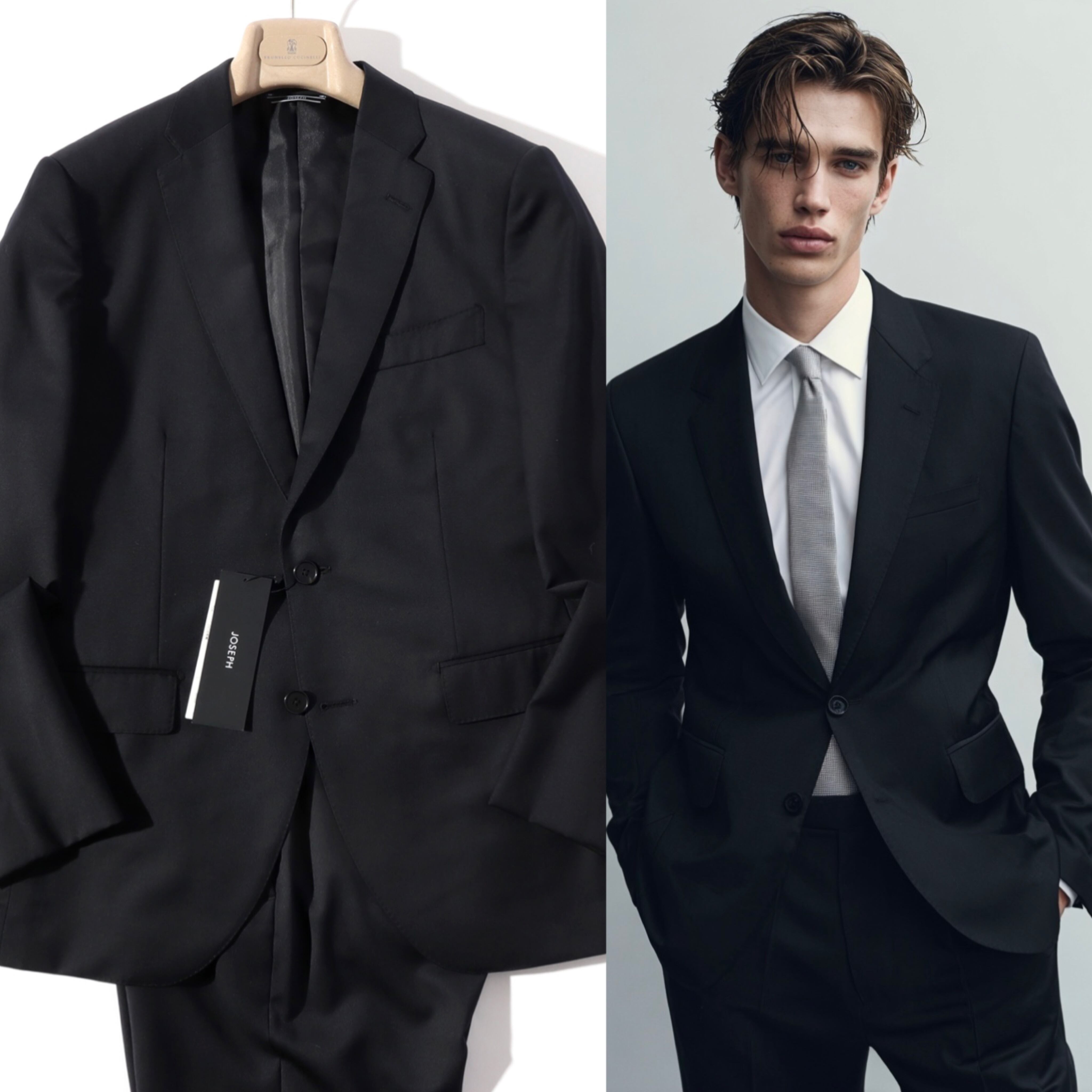 クリスチャンディオール ウール スーツ セットアップ ネイビー XL相当 Christian Dior】クリスチャンディオール ダブルウールセットアップ