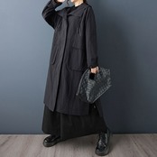 フーデッド ロング モードコート 60064