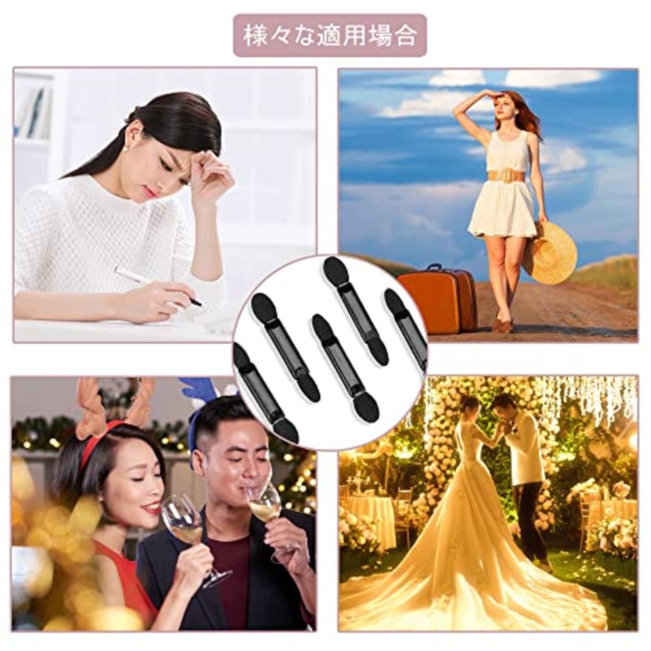 DFsucces アイシャドウブラシ スポンジチップ 使い捨て ダブル アイシャドウブラシ 携帯便利 化粧 出張 旅行 携帯用 業務用 50本入り